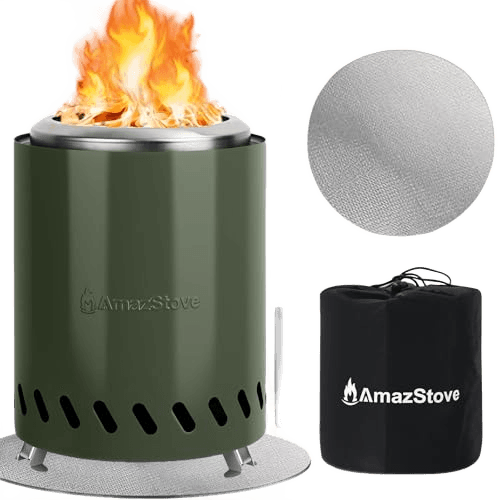 9.7 x 7.1 Inch Tabletop Fire Pit by AmazStove