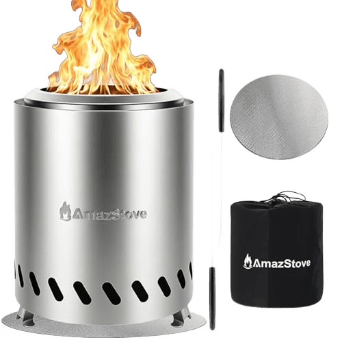 9.7 x 7.1 Inch Tabletop Fire Pit by AmazStove